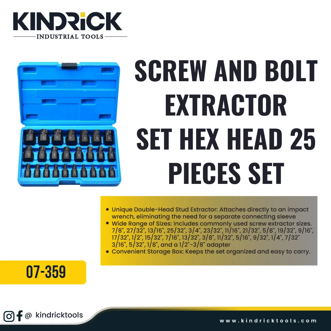 Screw and Bolt Extractor 25 Pieces Set Supplier in Dubai