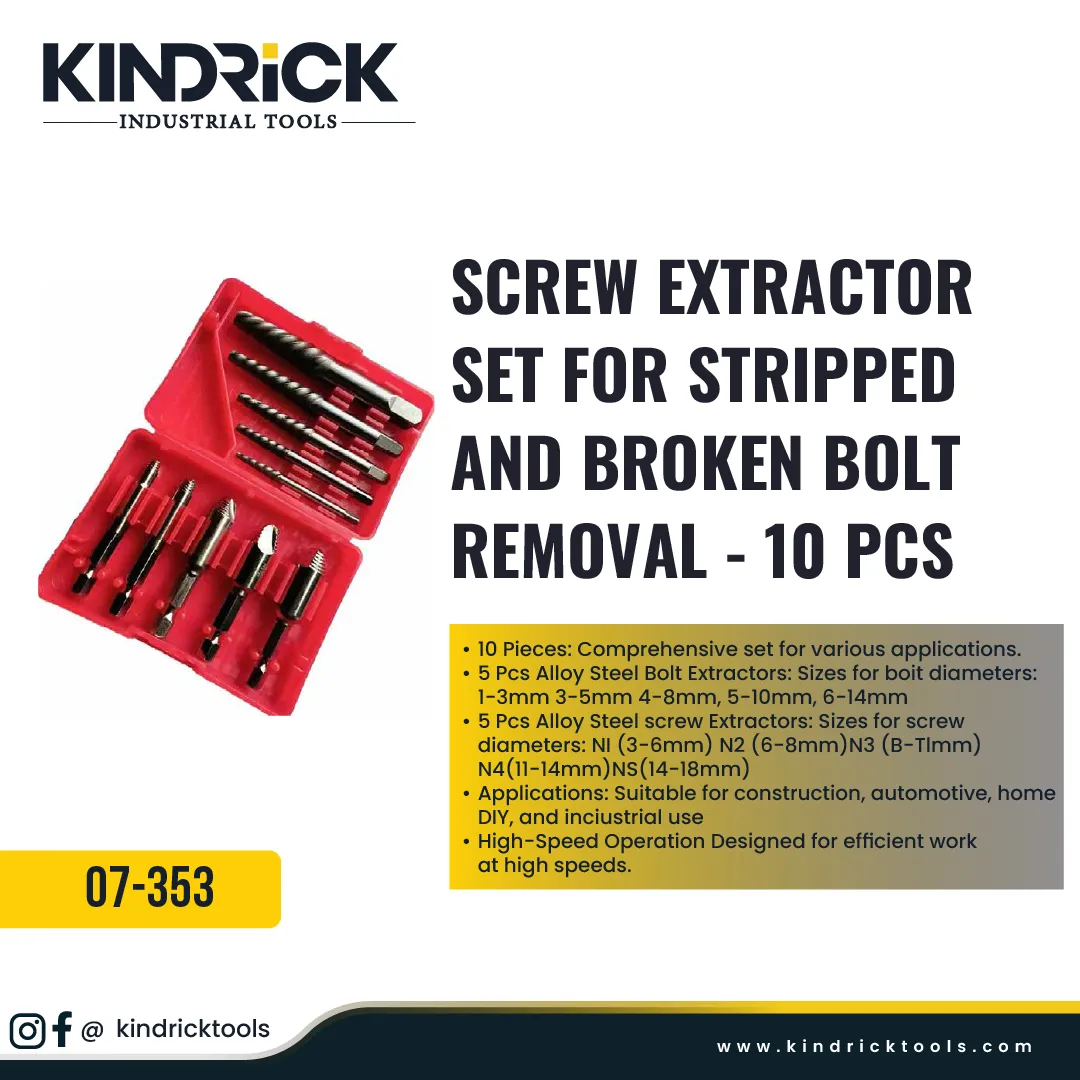 Screw Extractor Set for Stripped and Broken Bolt Removal Supplier in Dubai